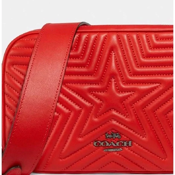 COACH JES CROSSBODY WITH STAR QUILTING RED